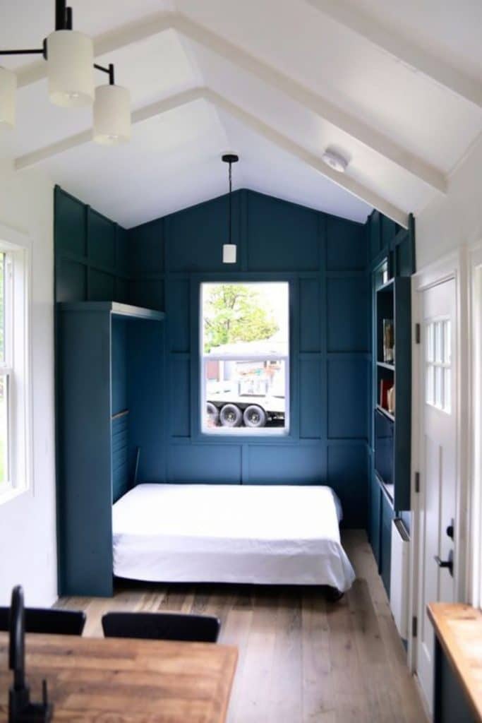 Murphy bed in tiny house