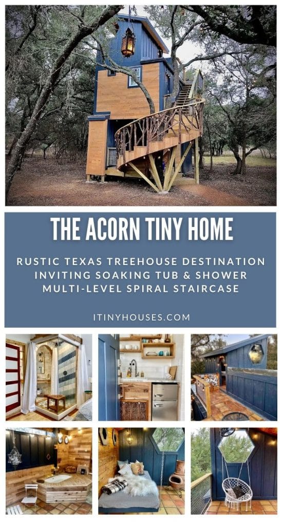 The Acorn tiny home collage image