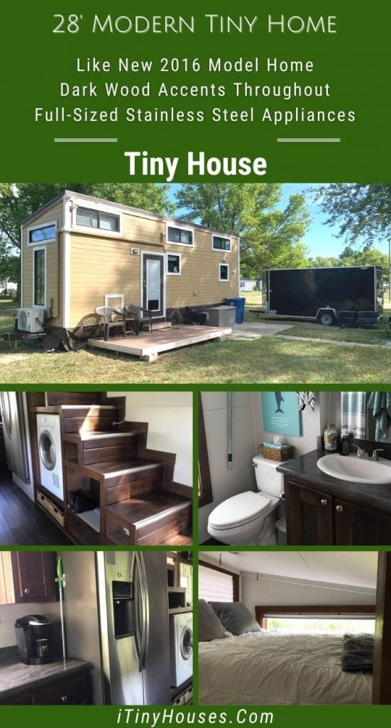 Yellow tiny home collage image