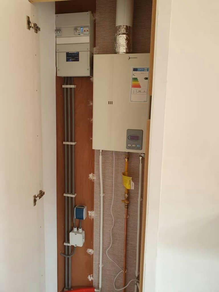 Electrical closet in tiny Bavarian cottage