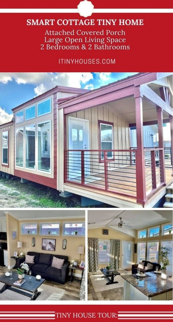 Smart cottage tiny home collage