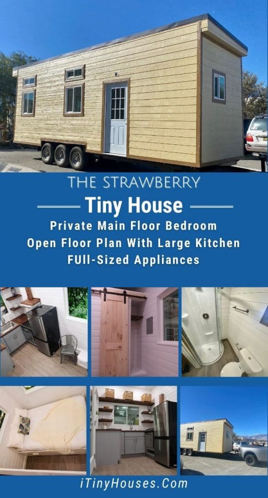 Strawberry tiny house collage