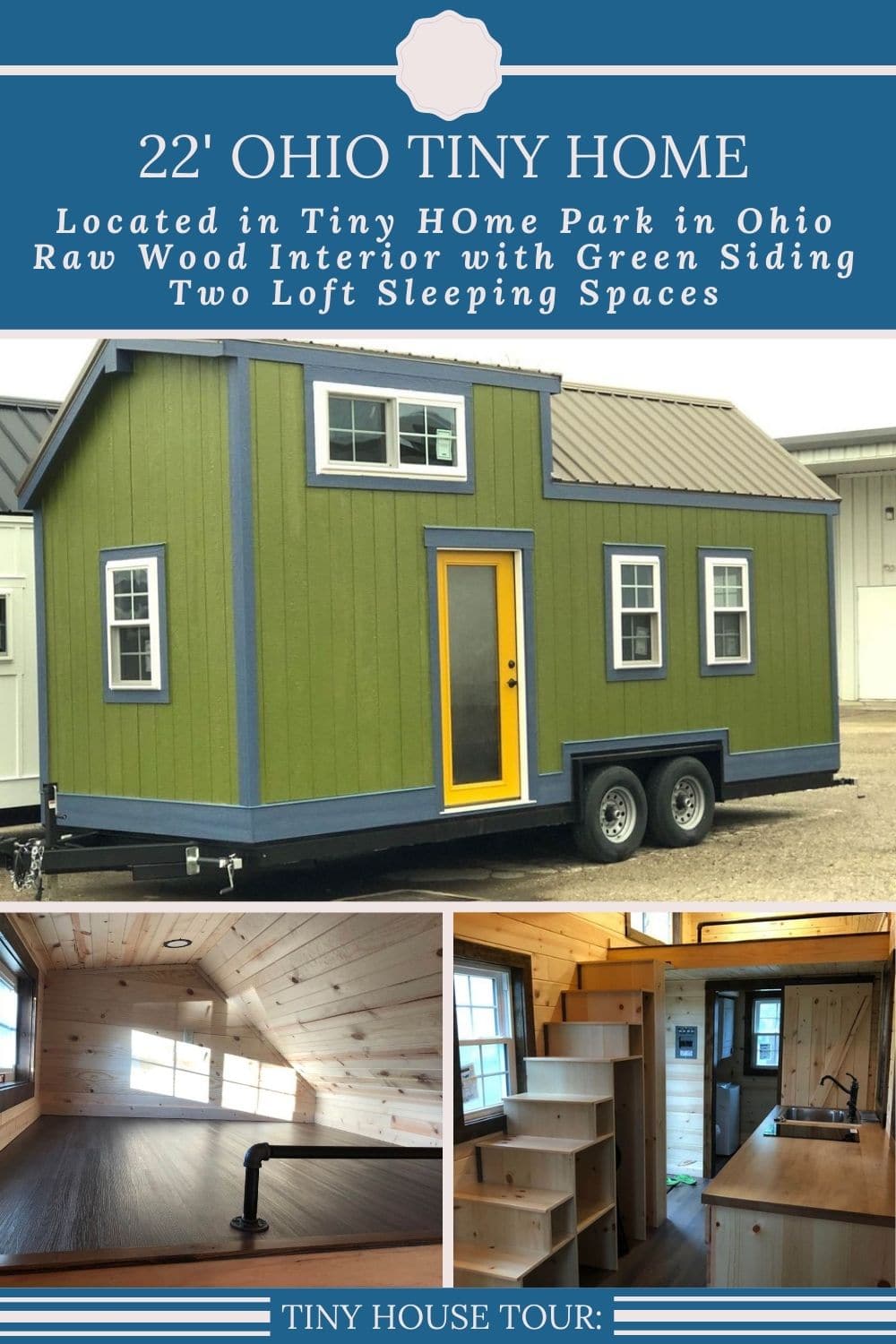 22' Ohio Tiny Home in Park Has Two Sizable Loft Spaces - Tiny Houses