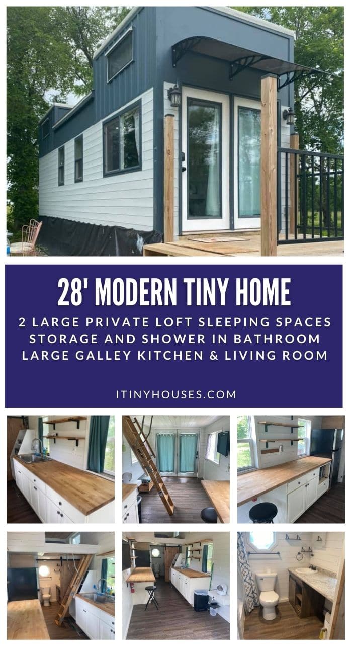 Two Private Lofts Make This 28' Tiny Home a Perfect Family Home