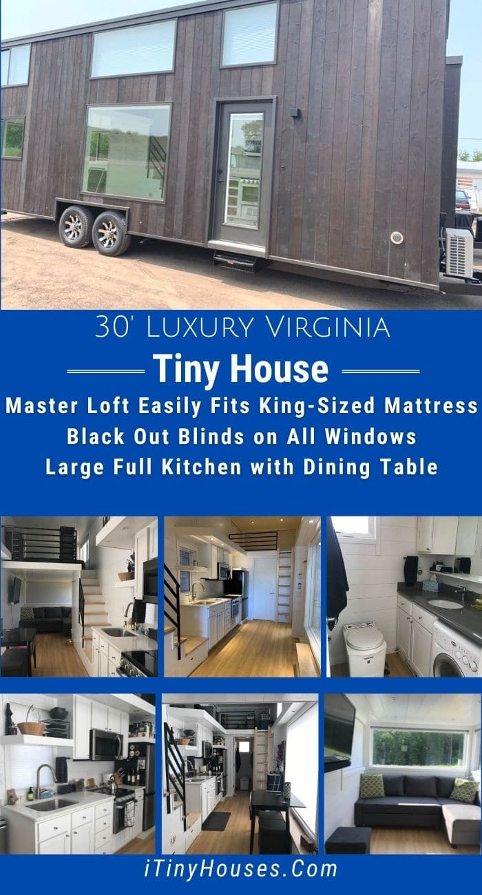 30' Luxury Virginia Tiny Home Includes Spacious Living Room