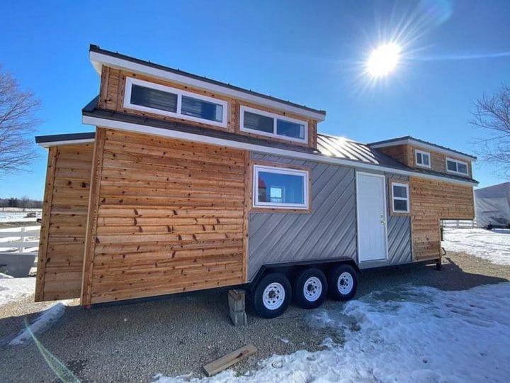 The Michigan Tiny Home Features a Luxury Kitchen and Private Bedroom