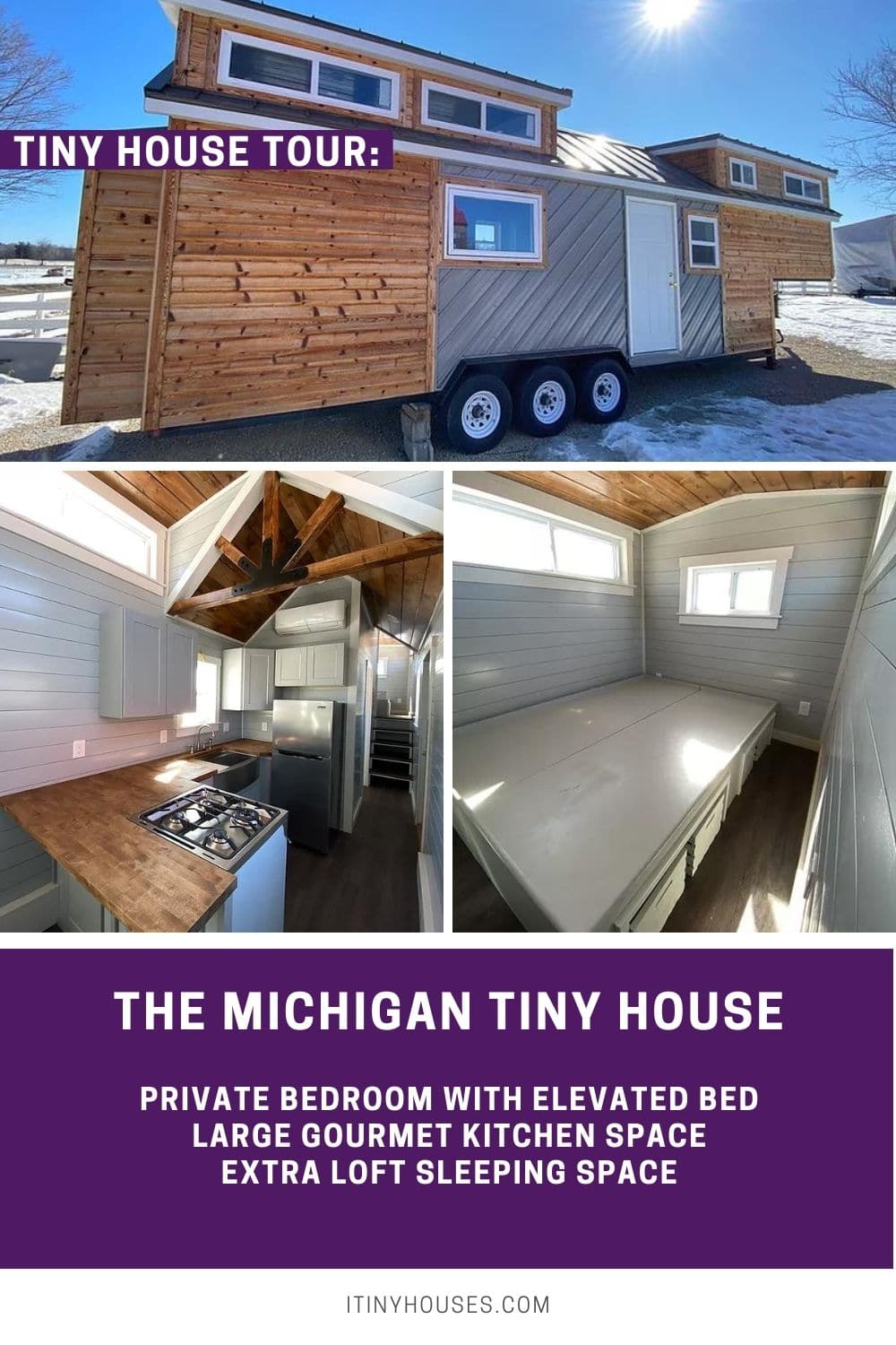 The Michigan Tiny Home Features a Luxury Kitchen and Private Bedroom