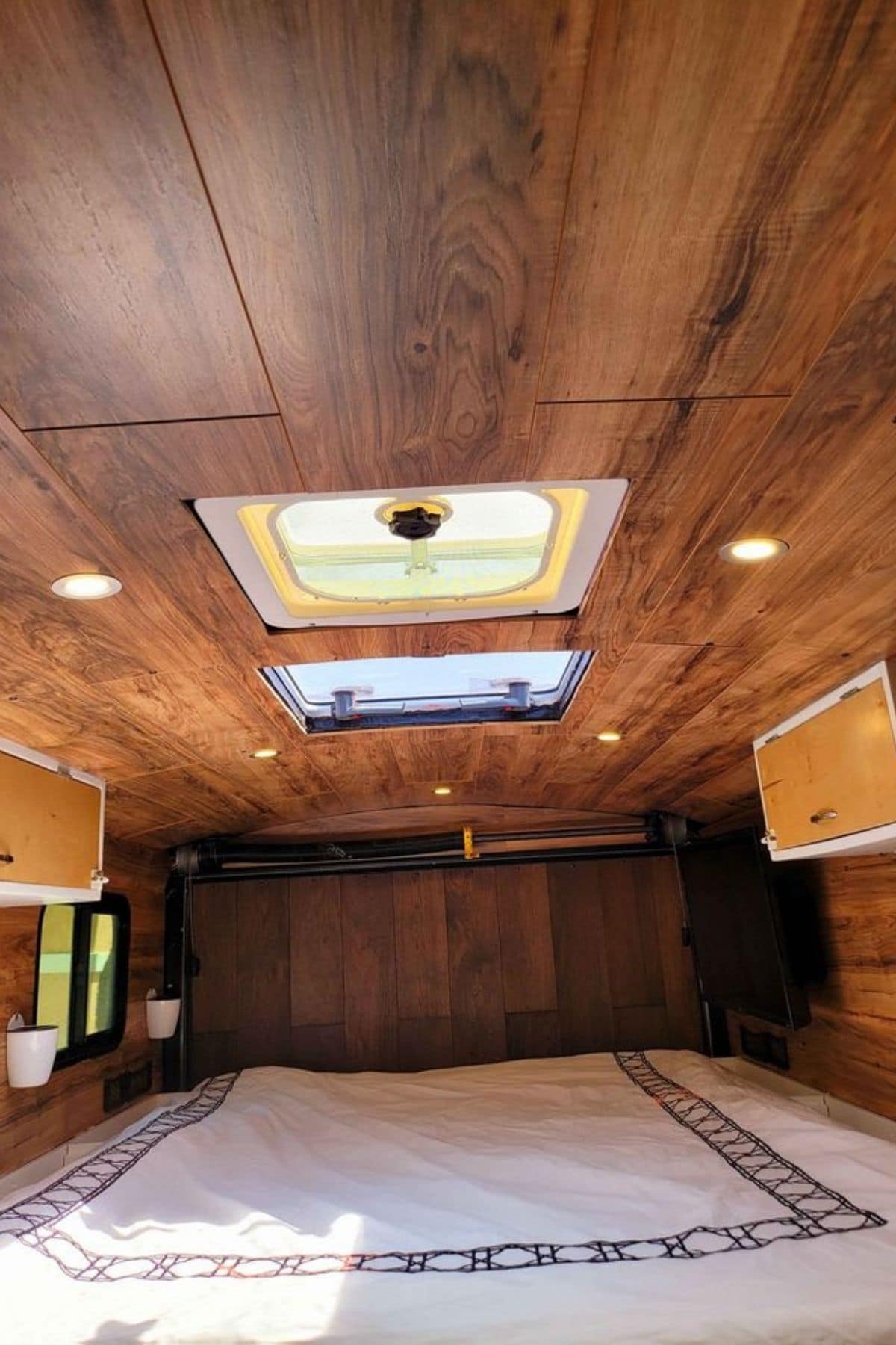 Ventilation and skylight openings on ceiling of tiny home