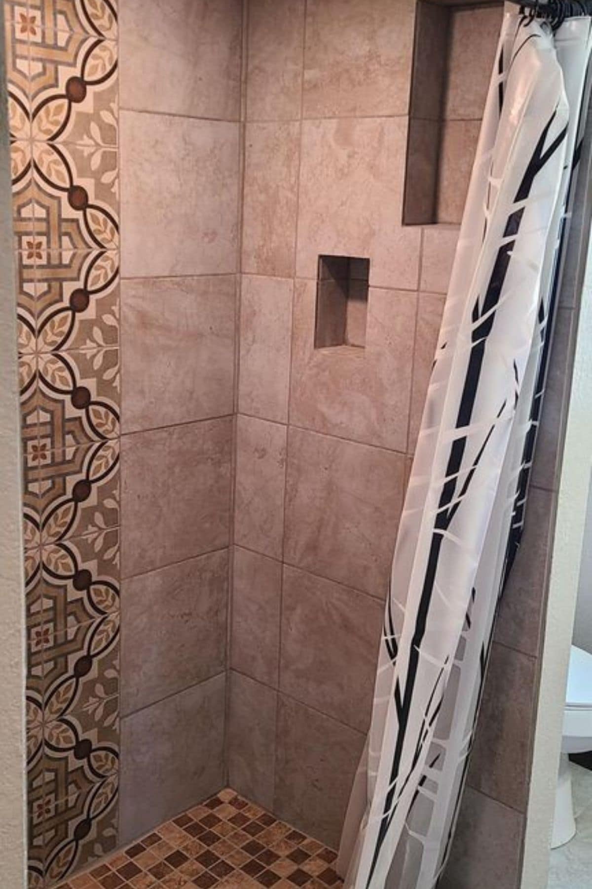 marble tile in shower stall