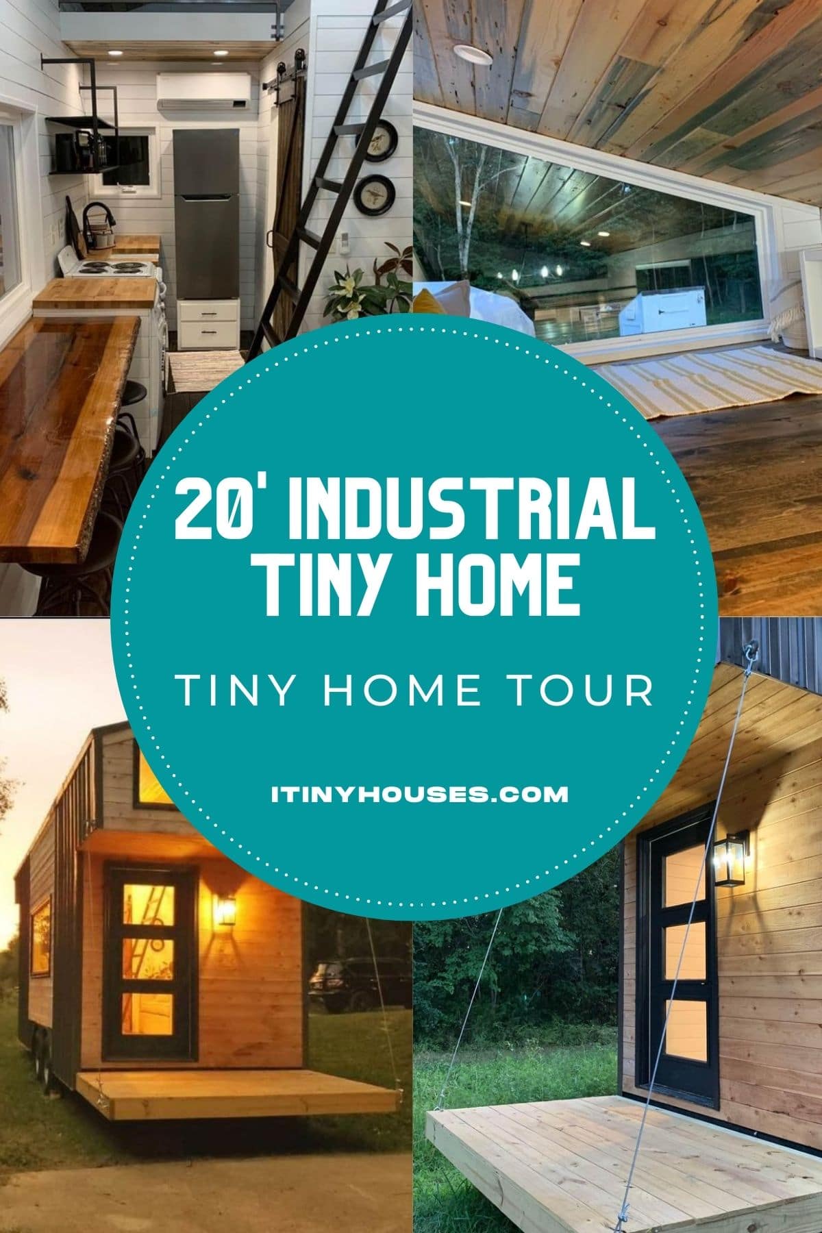 20' Industrial Custom Tiny House on Wheels Has 2 Sizable Lofts