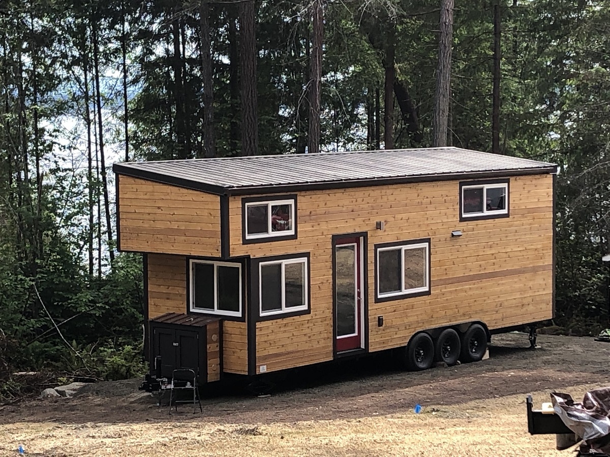 wood fishing tiny mobile house