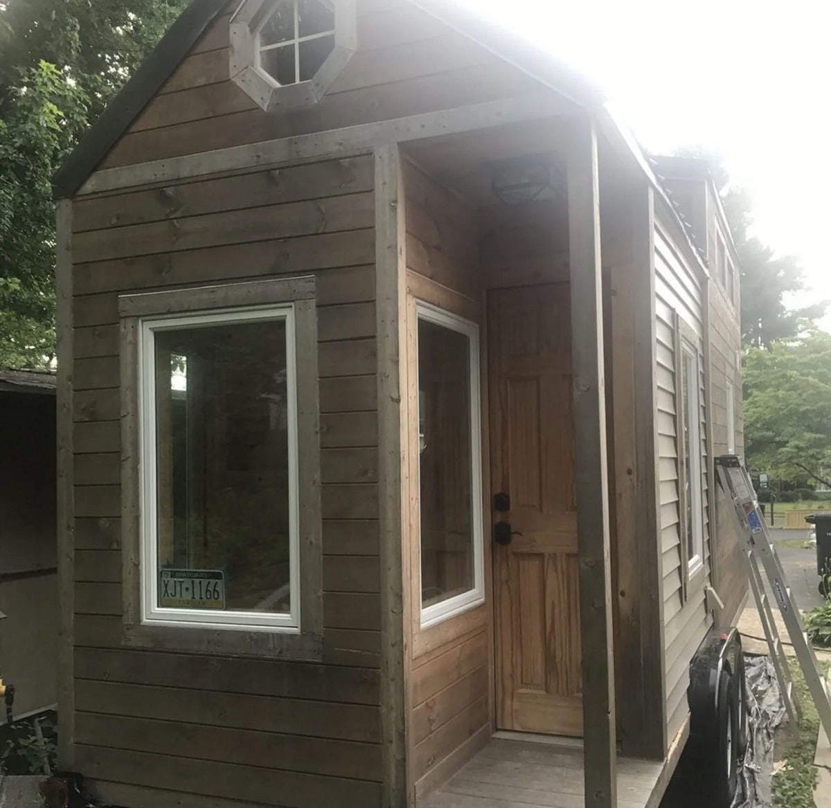 Custom wood exterior finish tiny house