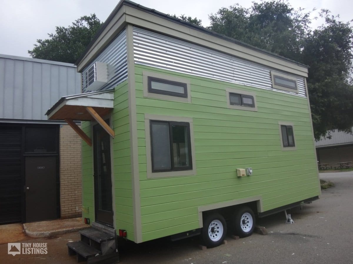 green colored customizable tiny house