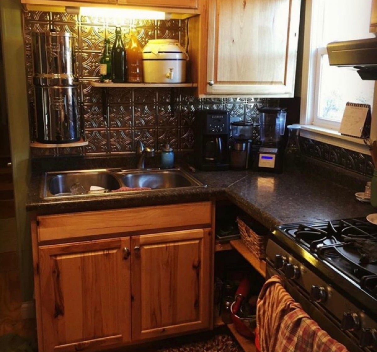 Handcrafted Tiny House Kitchen