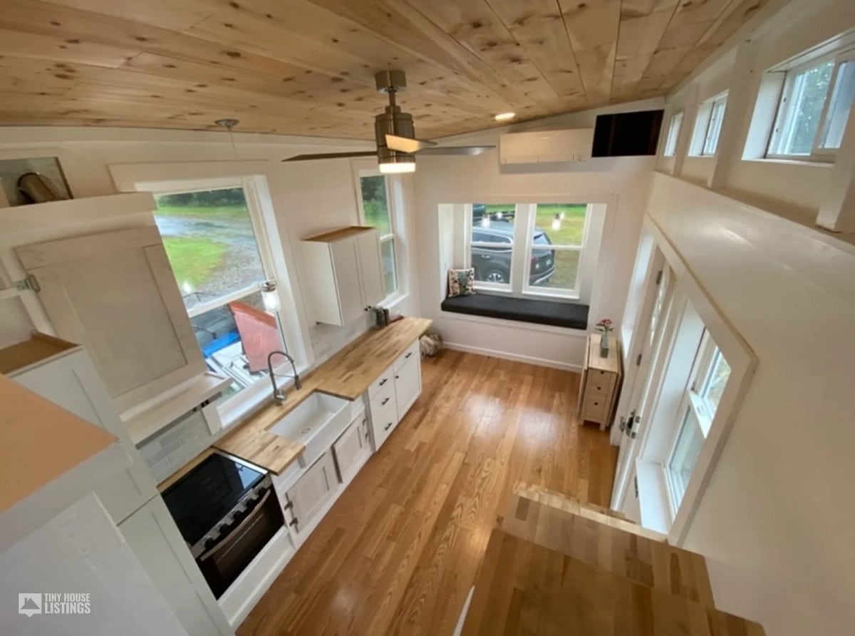 Modern interior of a tiny mobile house