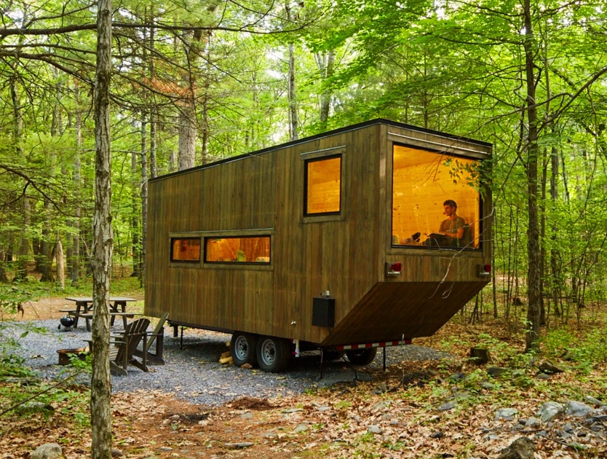 Isolated tiny cabin house