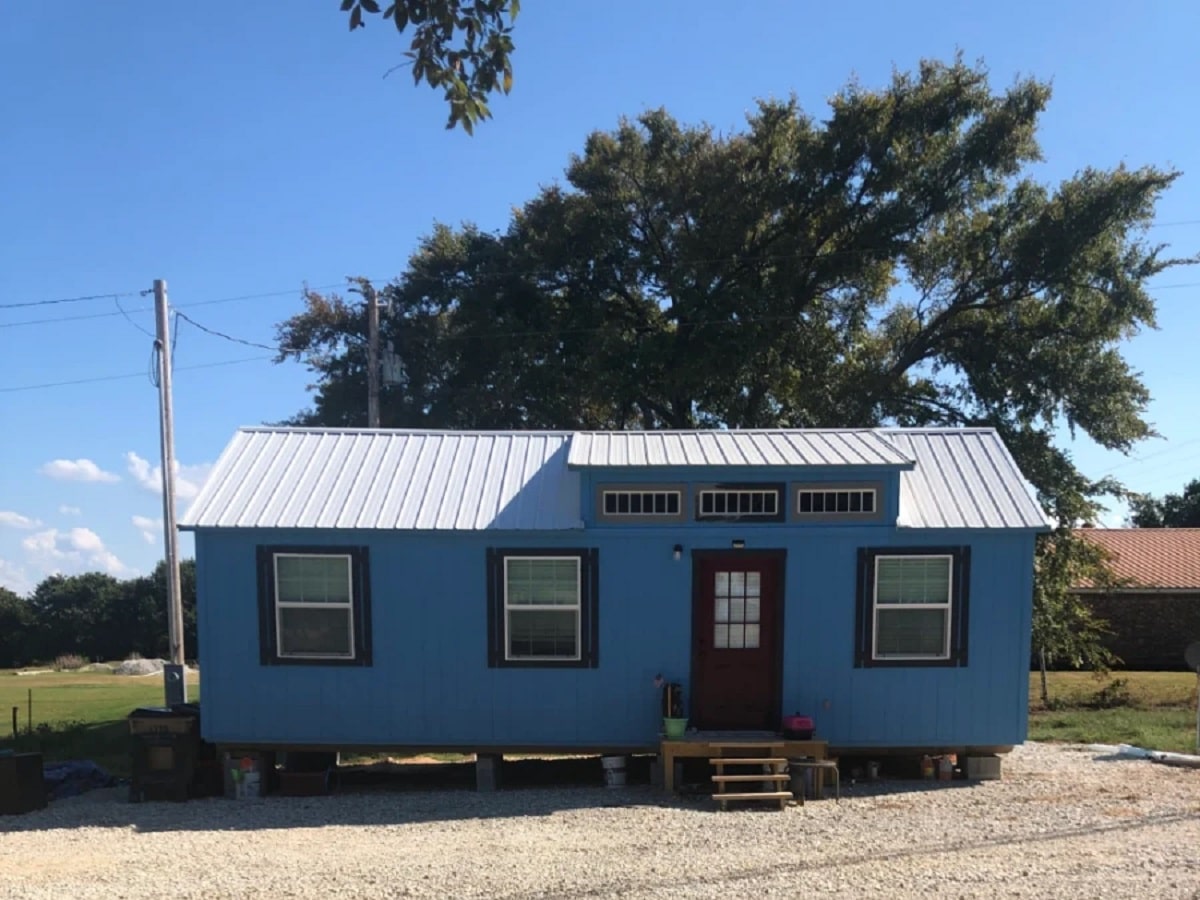 Little blue tiny house