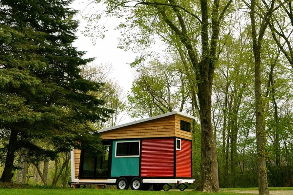 Colorful Mobile Home with wheels