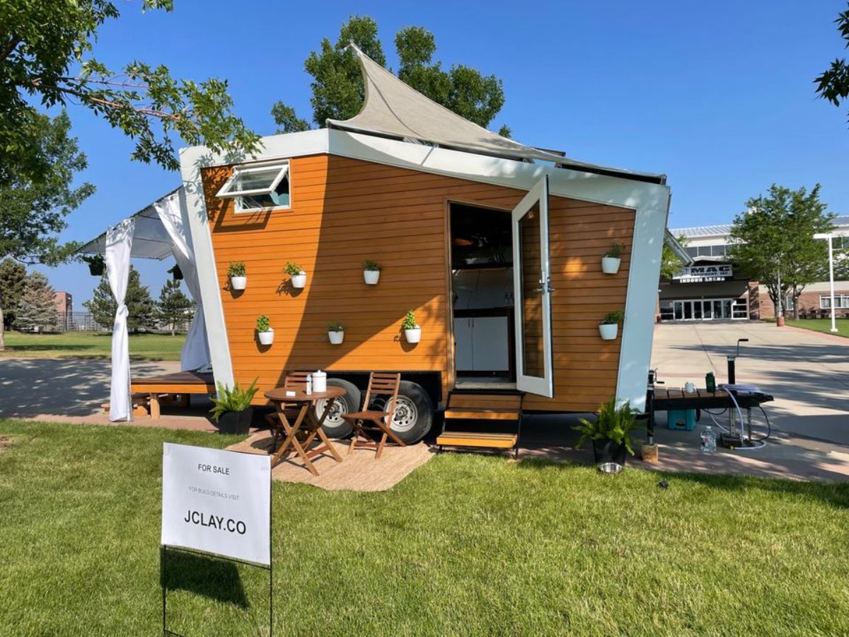 Perfectly parked to live comfortably in this 16' Award Winning Luxurious Tiny House