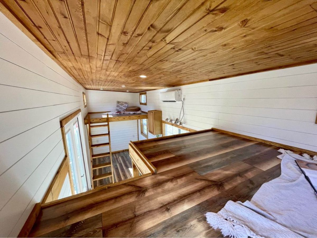 loft space in a tiny home