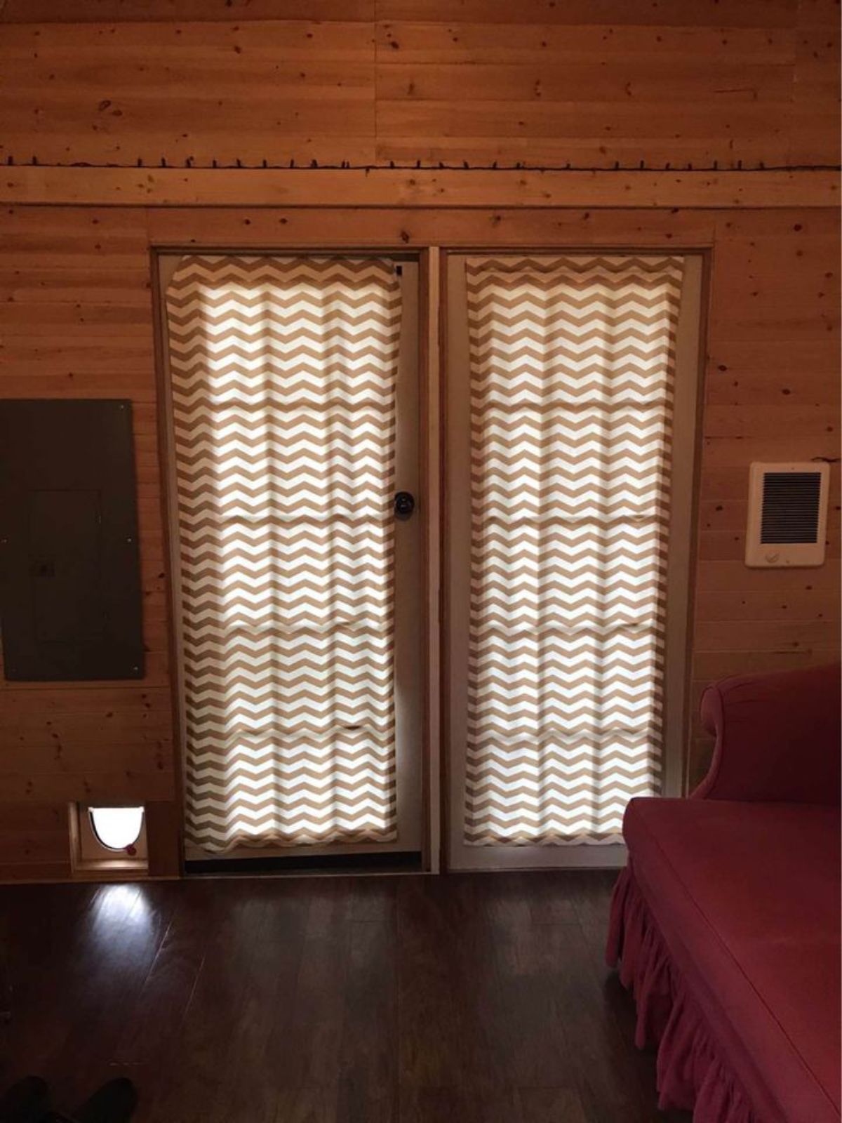 Wooden main door of 16’ Mini House