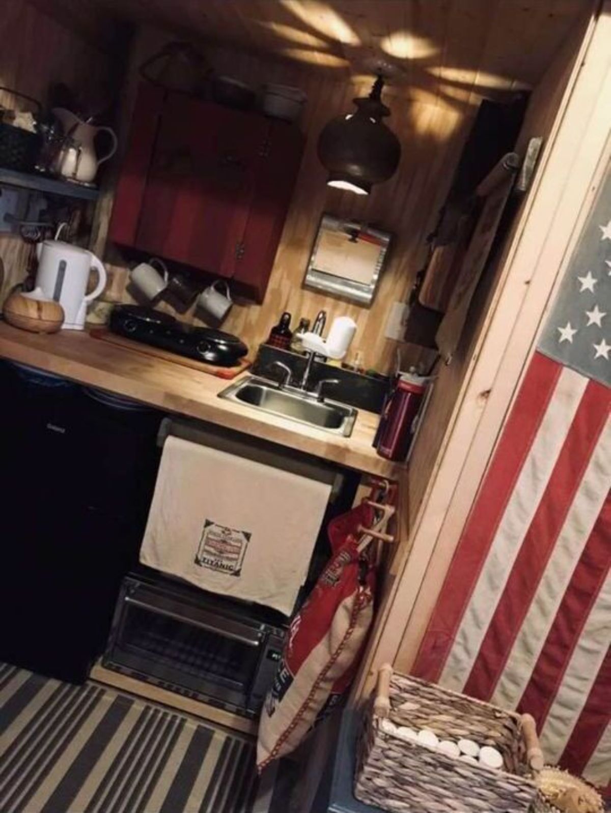 Kitchen area of 16’ Mini House