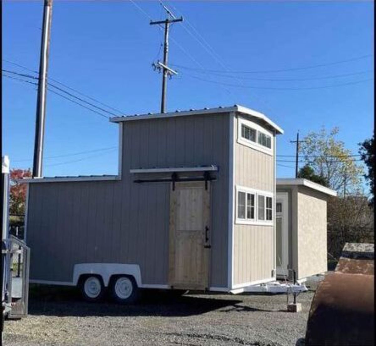 17’ Tiny Home With Sleeping Loft Up For Grabs from outside