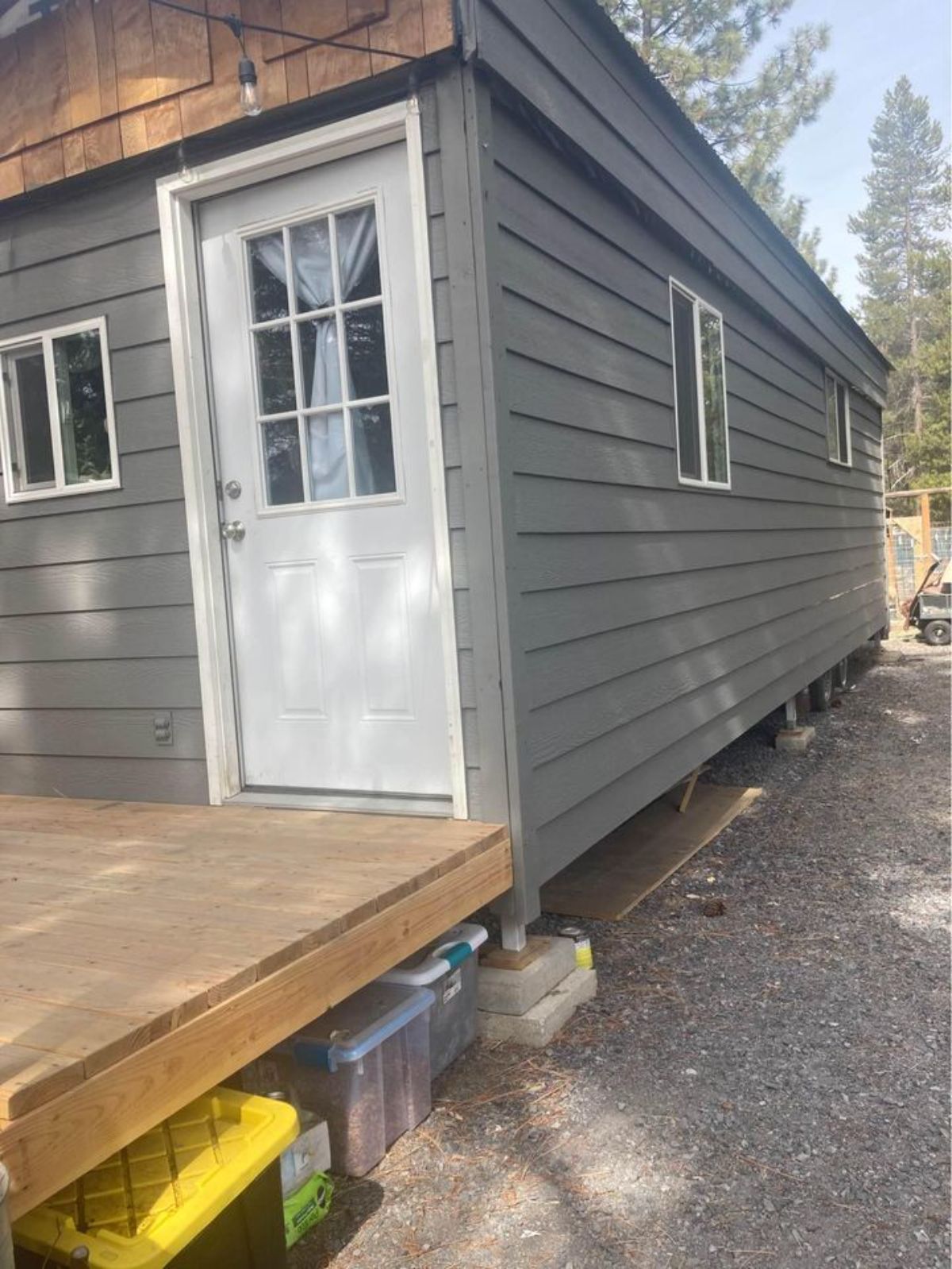 Side view image of of 240 sf Tiny House from outside