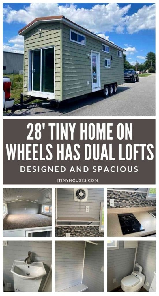 28' Tiny Home on Wheels Has Dual Lofts PIN (1)