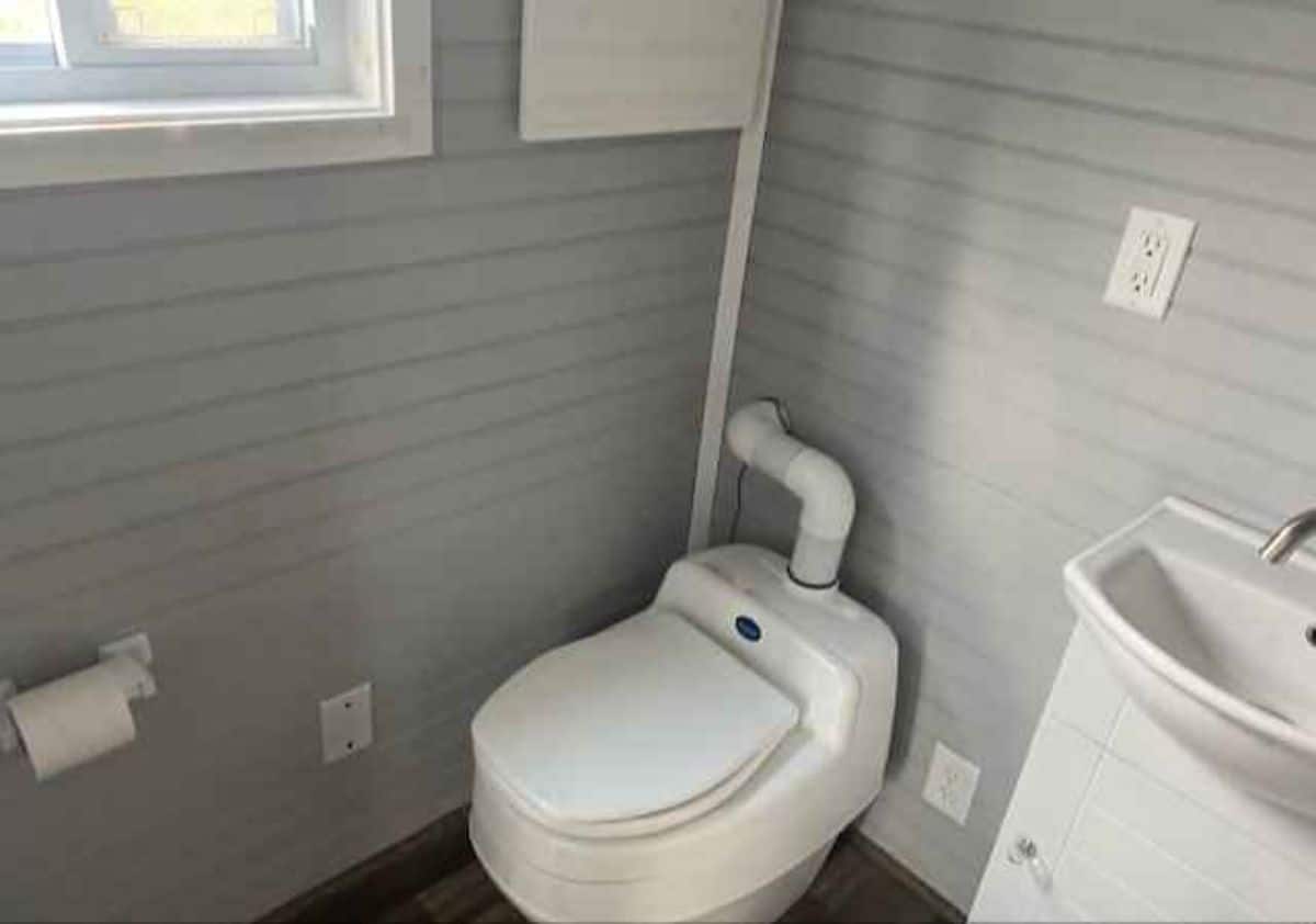 Toilet of 28' Tiny Home on Wheels