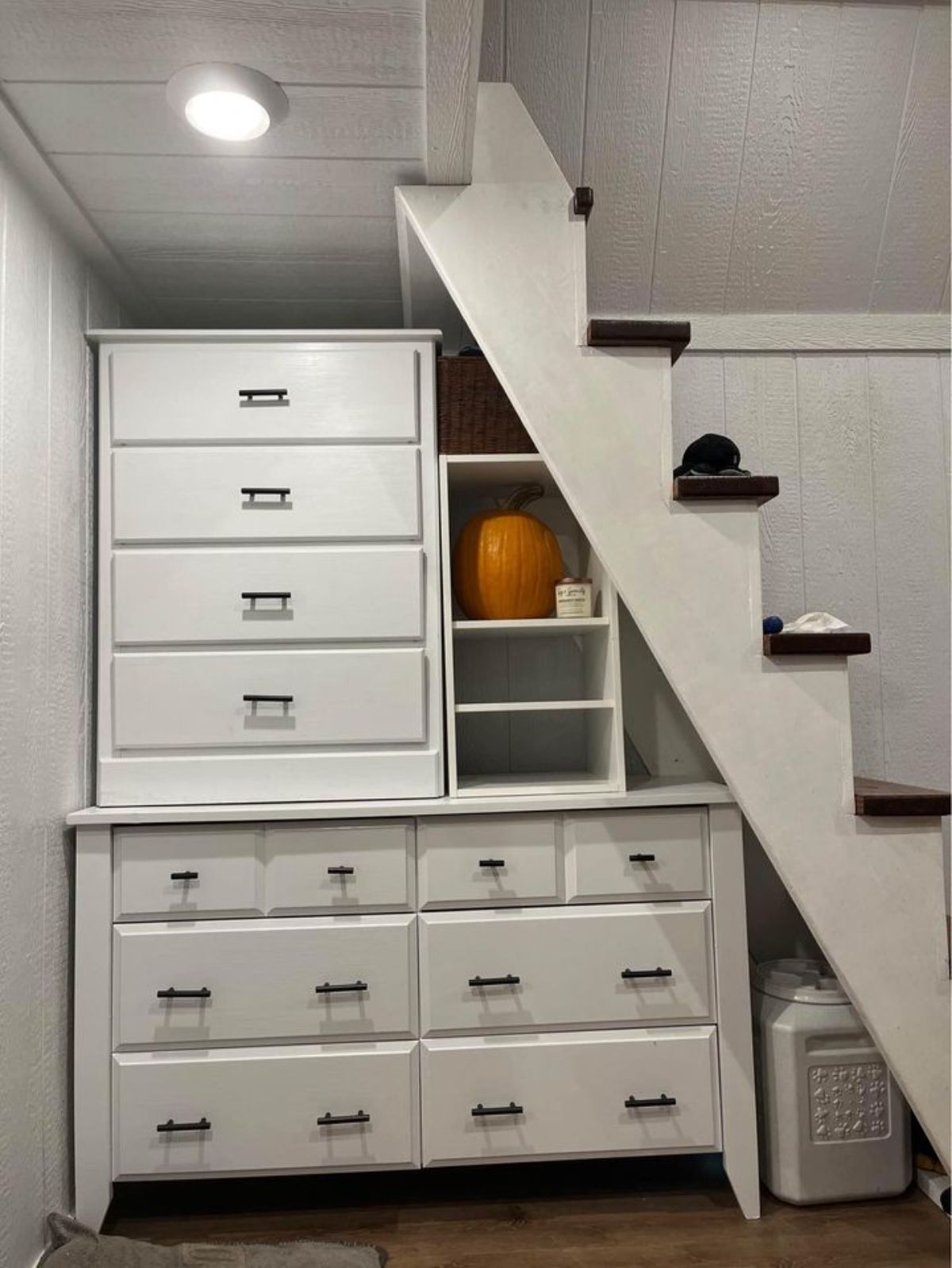 stairs towards bedroom and storage