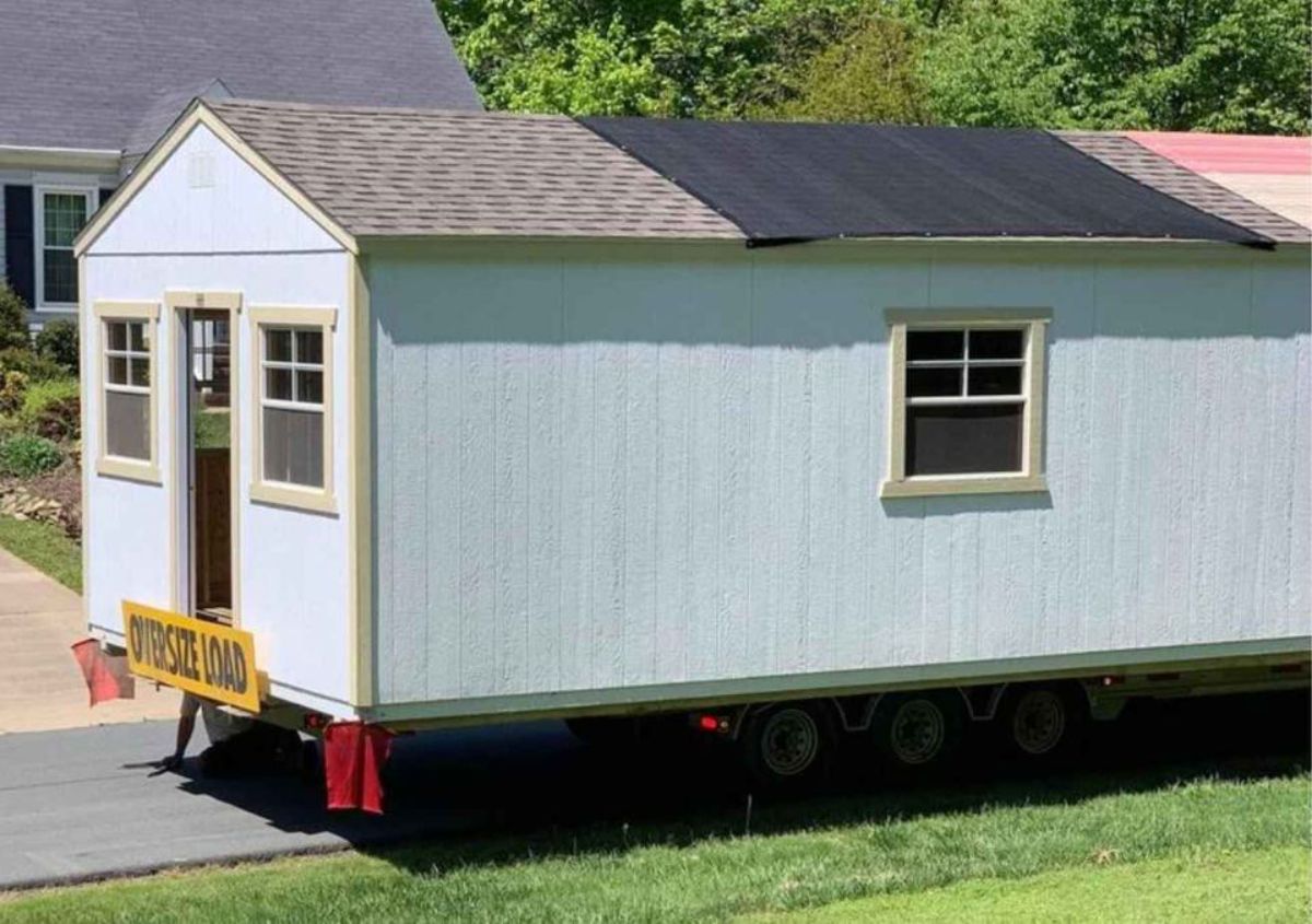 36' Shed Converted Tiny House from outside