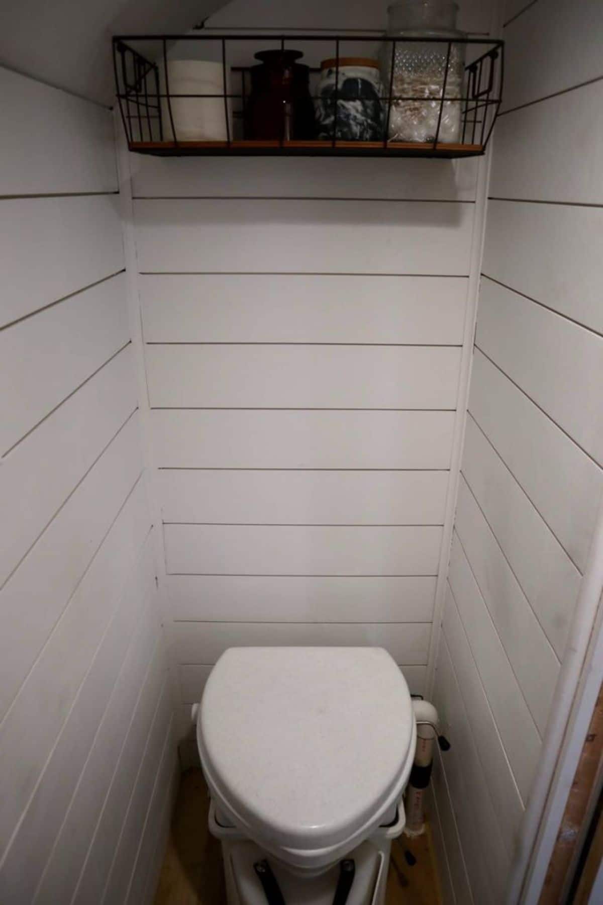Compact Toilet of of 37’ Converted School Bus