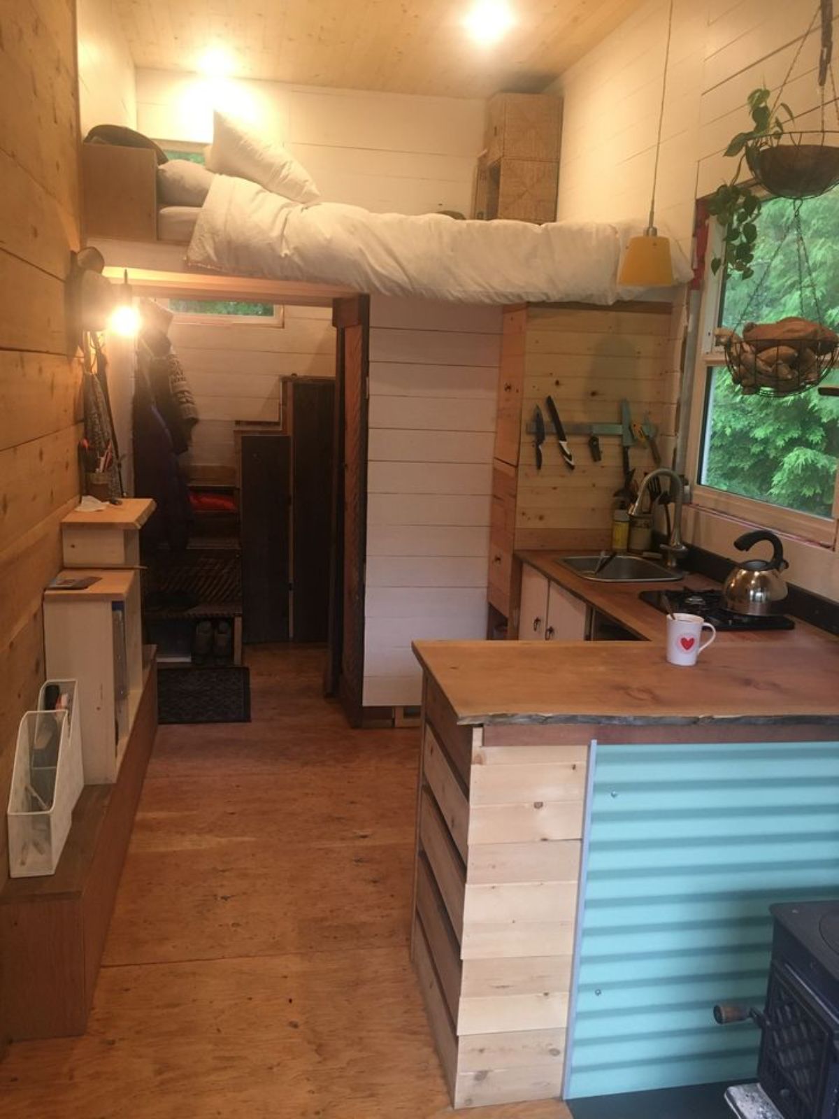 Full view of Cozy 24' Four Season Tiny House from inside