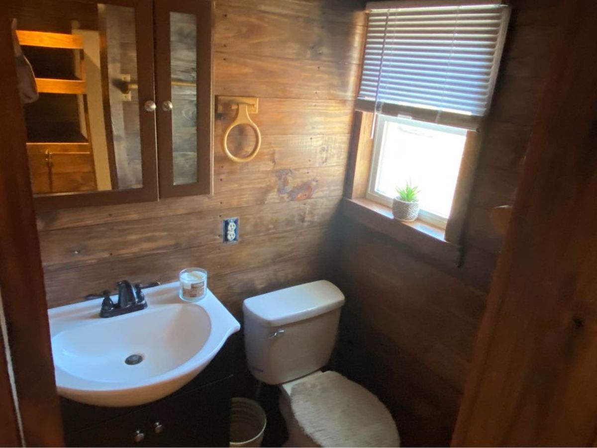Sink and toilet of tiny house