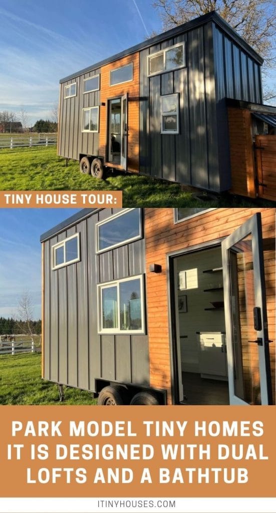 Modern Tiny Home on Wheels Has Two Large Lofts, Bathtub PIN (1)