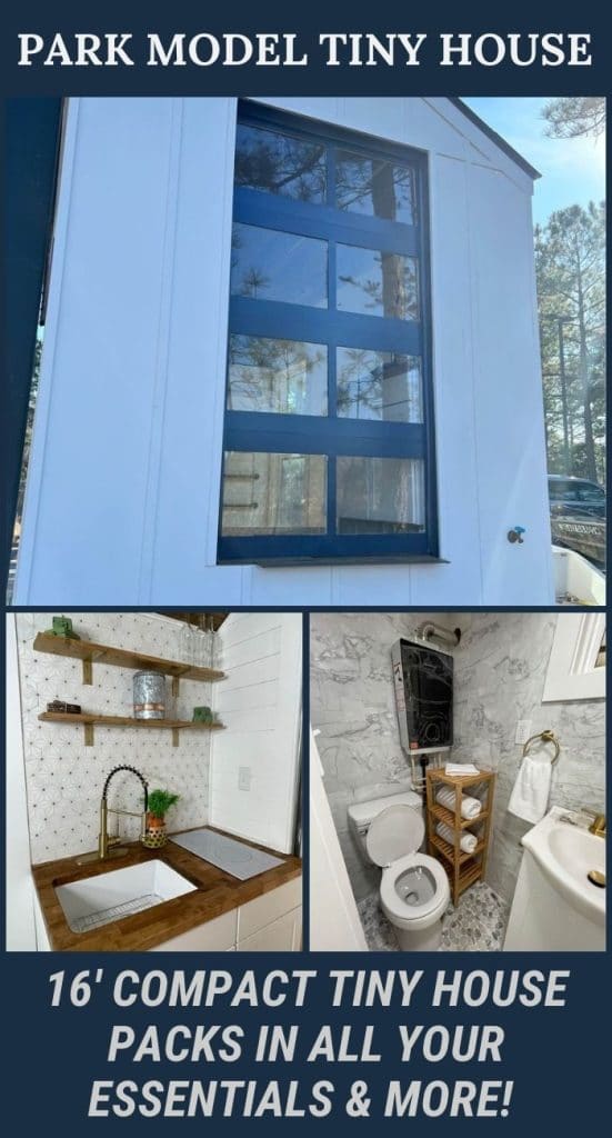 16' Compact Tiny House Packs in All Your Essentials & More! PIN (1)