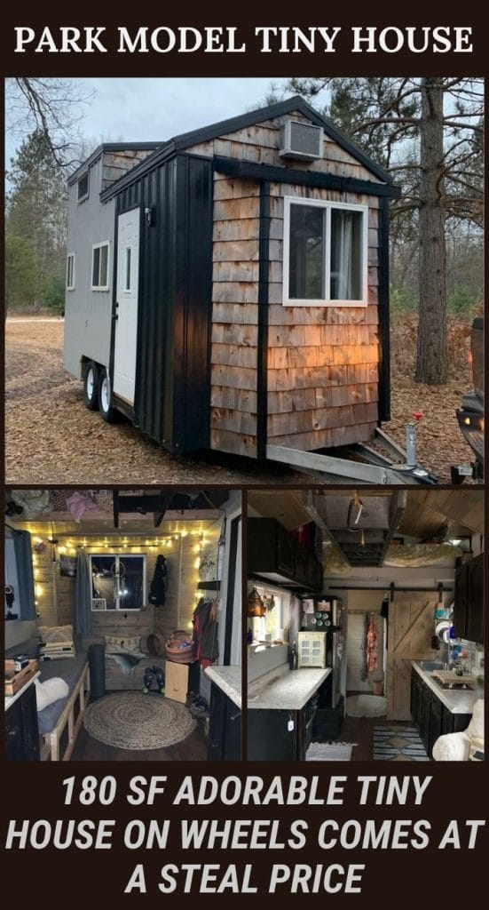 180 sf Adorable Tiny House on Wheels Comes at a Steal Price PIN (1)
