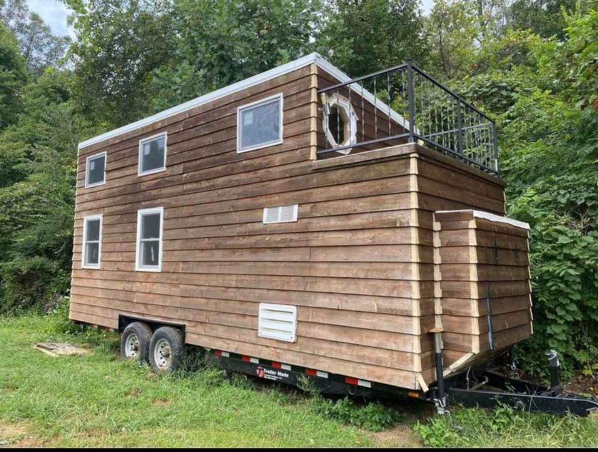 Backside Exterior of 24' Off-Grid Tiny House