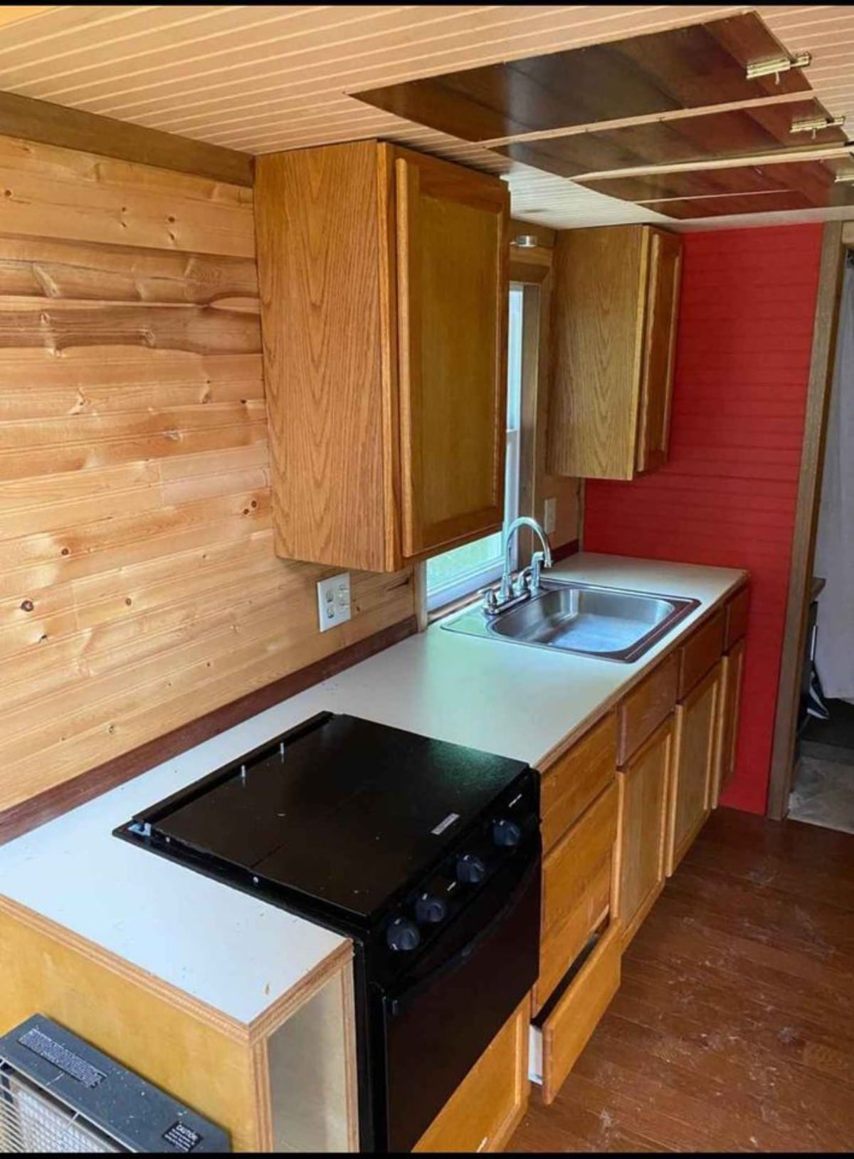 Kitchen area of 24' Off-Grid Tiny House