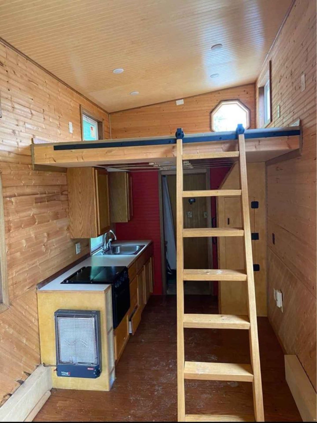 Interior view of 24' Off-Grid Tiny House