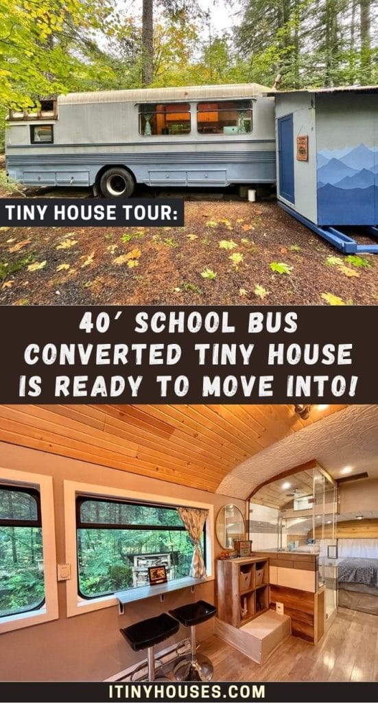 40′ School Bus Converted Tiny House is Ready to Move Into! PIN (2)