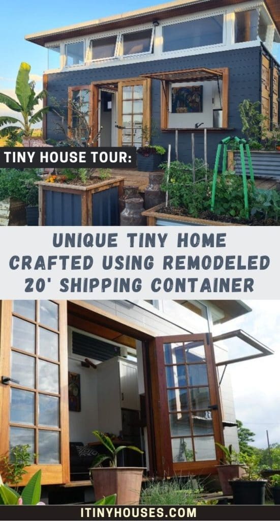 Unique Tiny Home Crafted Using Remodeled 20′ Shipping Container PIN (2)