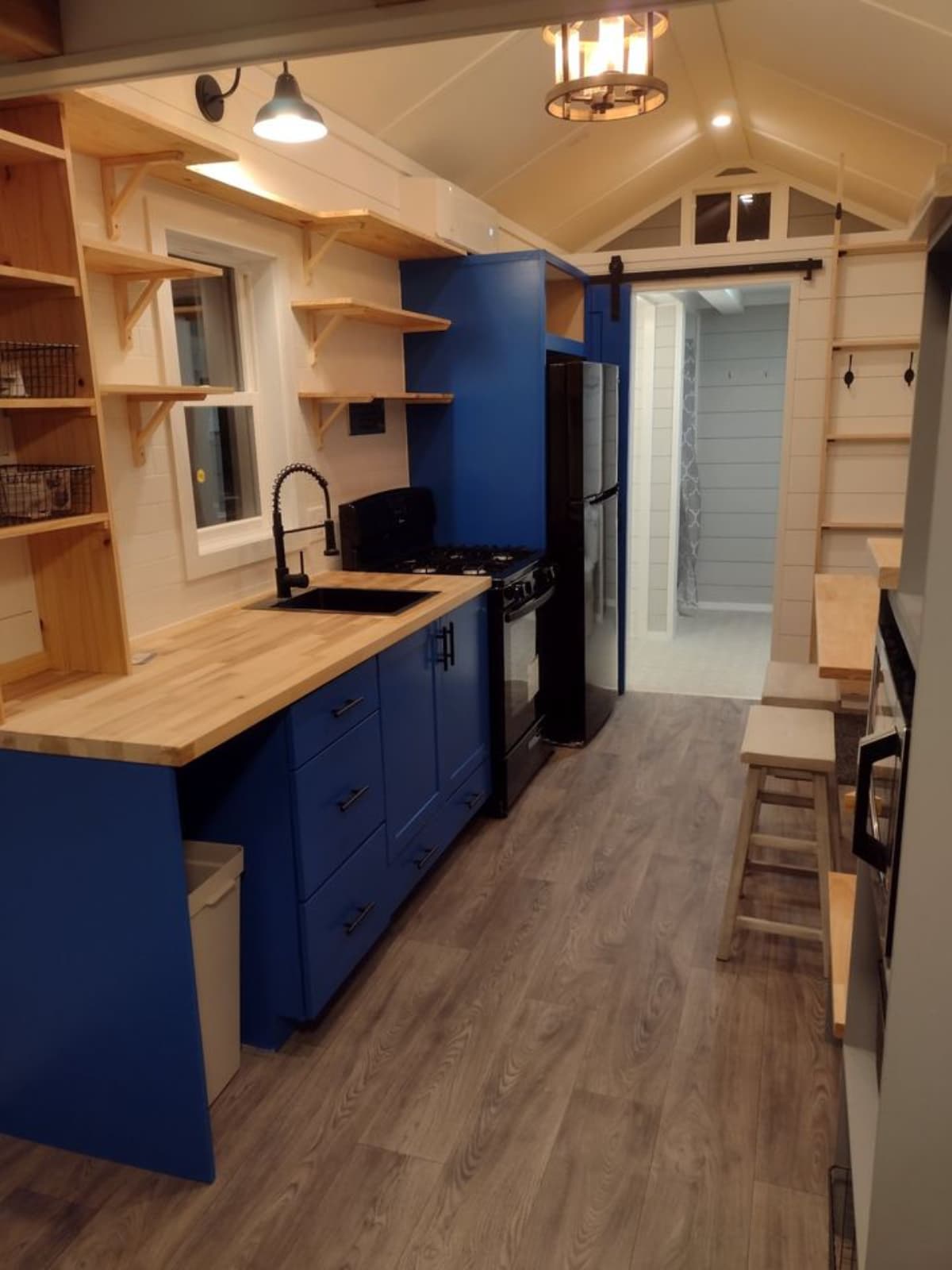 Kitchen area of 27' Tiny Home on Wheel