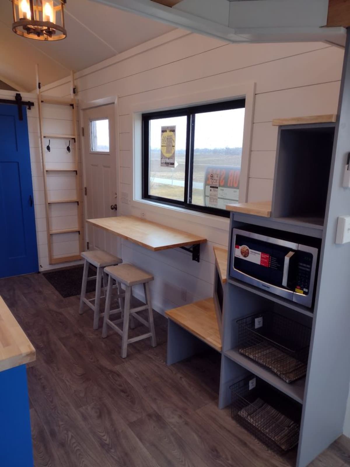 Dining area of 27' Tiny Home on Wheel