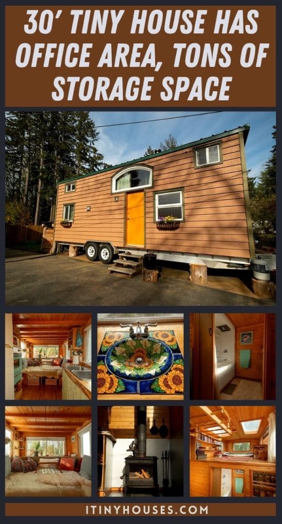 30' Tiny House Has Office Area, Tons of Storage Space PIN (2)
