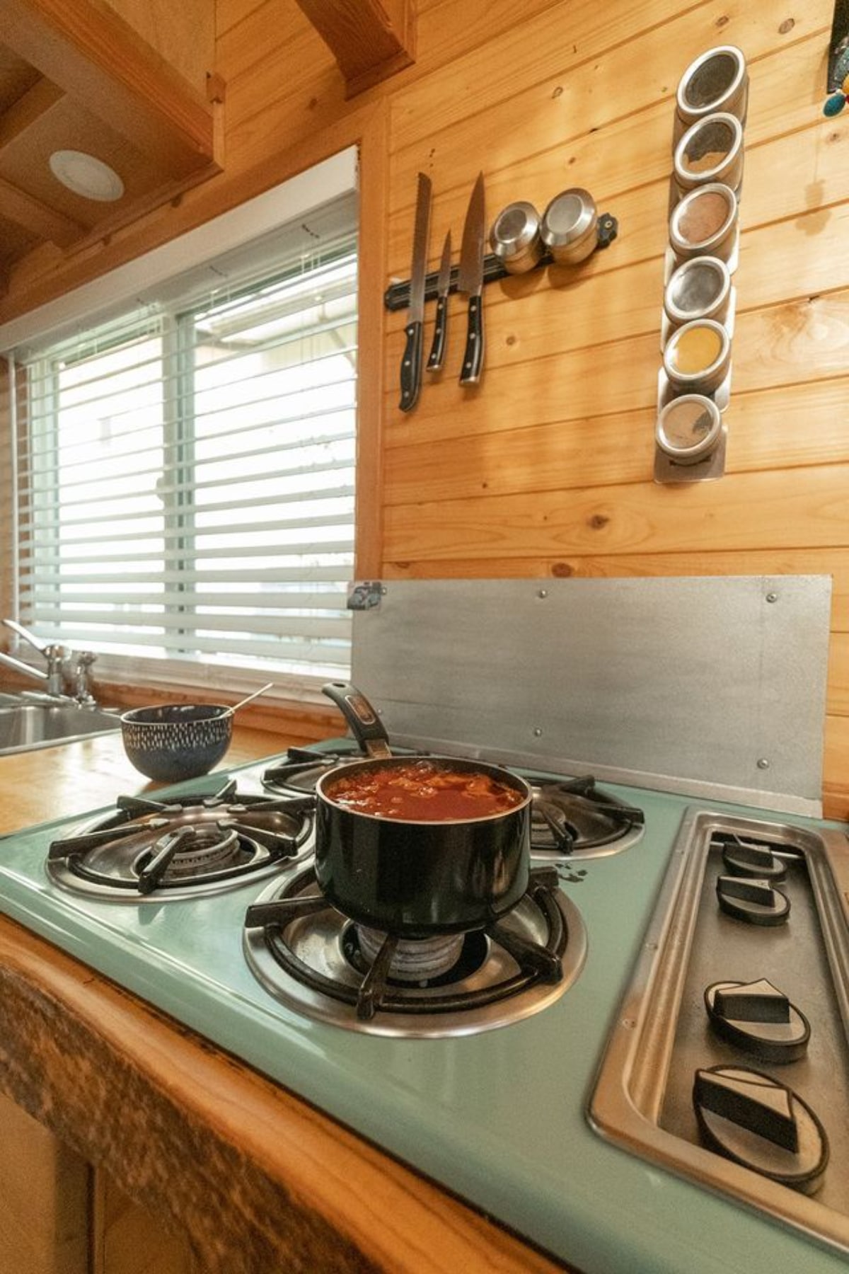 Super stylish and well maintained kitchen area of 30' Tiny House