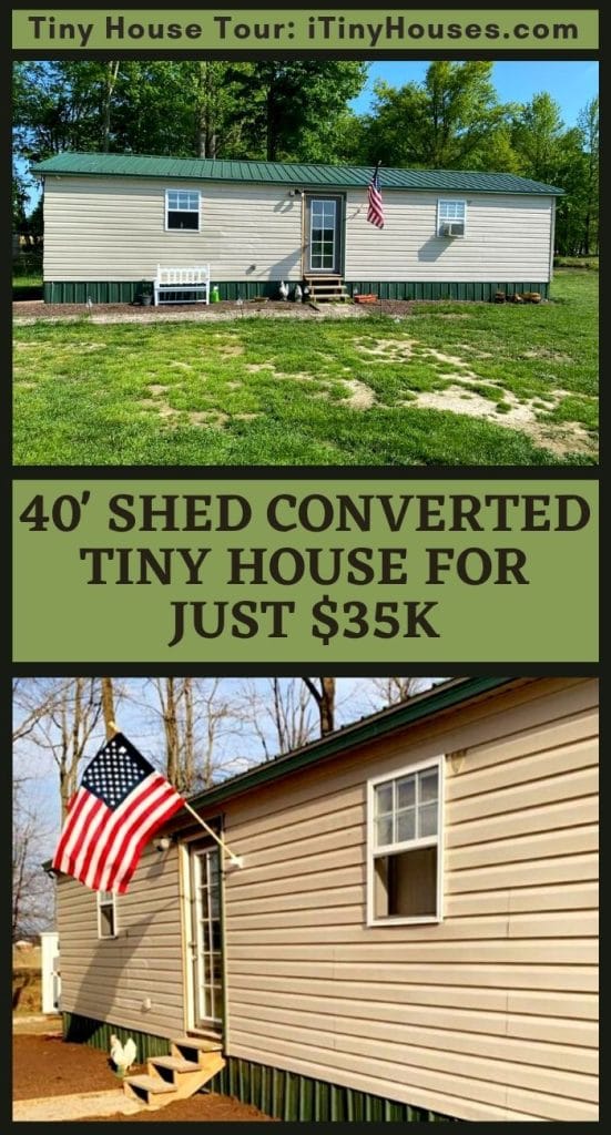 40' Shed Converted Tiny House For Just $35k PIN (1)