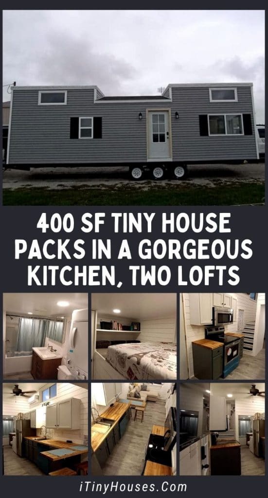 400 sf Tiny House Packs in a Gorgeous Kitchen, Two Lofts PIN (1)