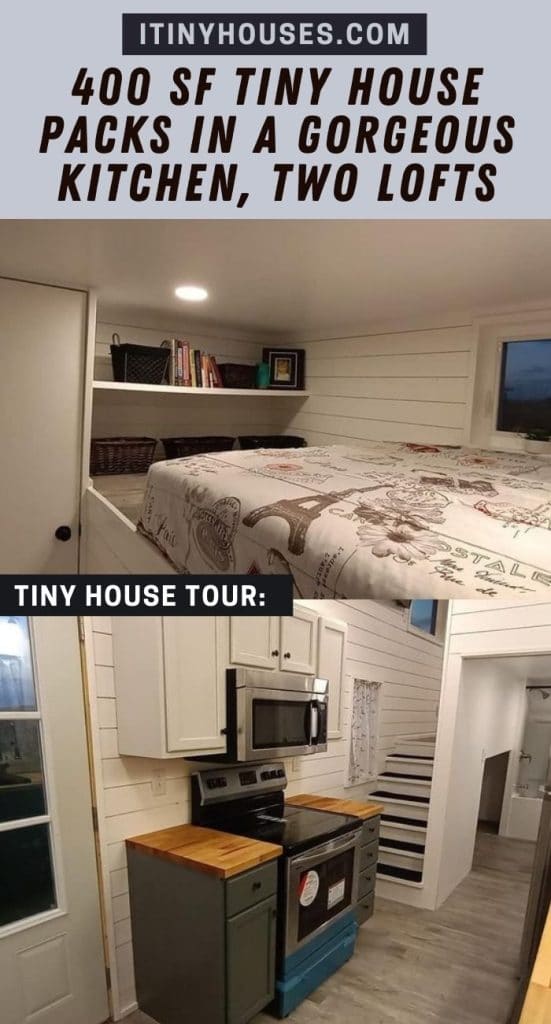 400 sf Tiny House Packs in a Gorgeous Kitchen, Two Lofts PIN (2)